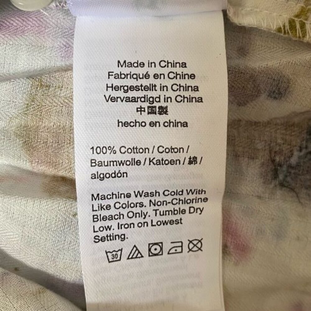 J. Crew x Flora Obscura Blouse Cinched-waist Top in Kaleidoscope Floral NWT - Picture 14 of 16